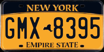 NY license plate GMX8395