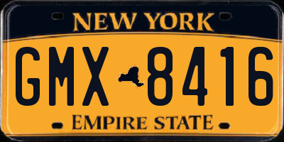 NY license plate GMX8416
