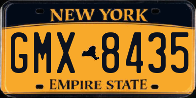 NY license plate GMX8435