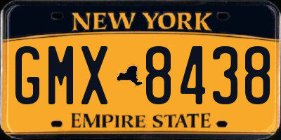 NY license plate GMX8438