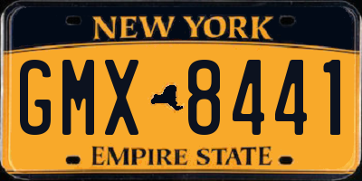 NY license plate GMX8441