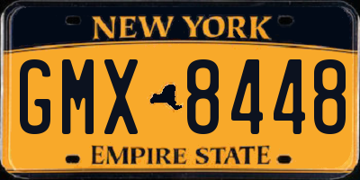 NY license plate GMX8448
