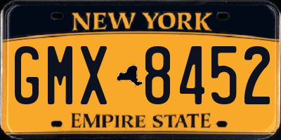 NY license plate GMX8452