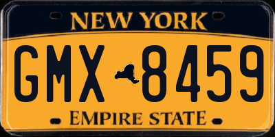 NY license plate GMX8459