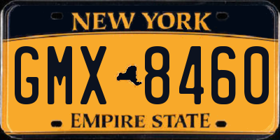 NY license plate GMX8460