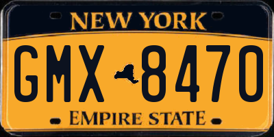 NY license plate GMX8470