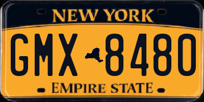 NY license plate GMX8480