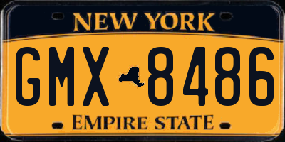 NY license plate GMX8486