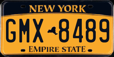 NY license plate GMX8489