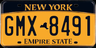 NY license plate GMX8491