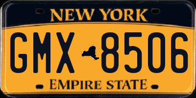 NY license plate GMX8506