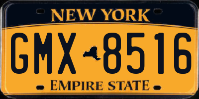 NY license plate GMX8516