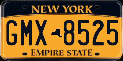 NY license plate GMX8525