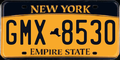 NY license plate GMX8530