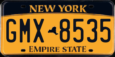 NY license plate GMX8535