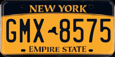NY license plate GMX8575