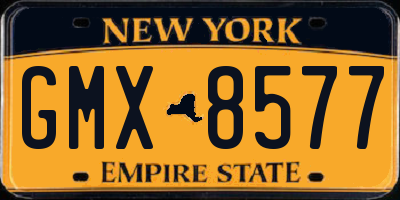 NY license plate GMX8577