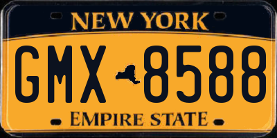 NY license plate GMX8588