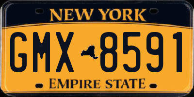 NY license plate GMX8591