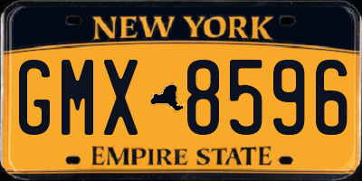 NY license plate GMX8596