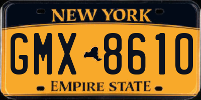 NY license plate GMX8610