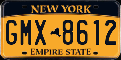 NY license plate GMX8612
