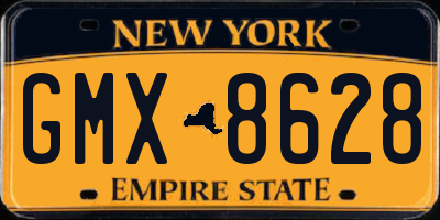 NY license plate GMX8628