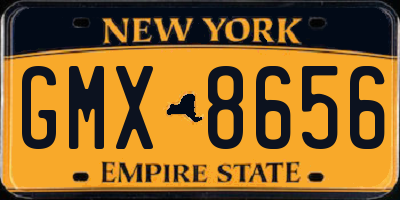 NY license plate GMX8656