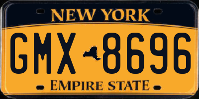 NY license plate GMX8696