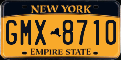 NY license plate GMX8710