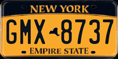 NY license plate GMX8737