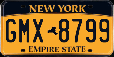NY license plate GMX8799