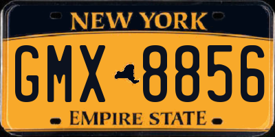 NY license plate GMX8856