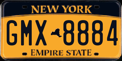 NY license plate GMX8884
