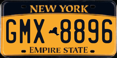 NY license plate GMX8896