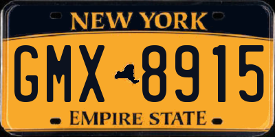NY license plate GMX8915