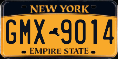 NY license plate GMX9014