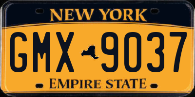 NY license plate GMX9037