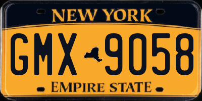 NY license plate GMX9058