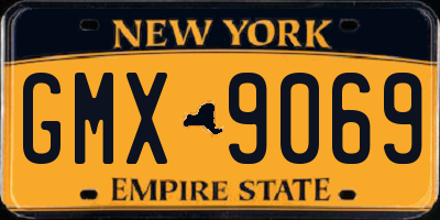 NY license plate GMX9069
