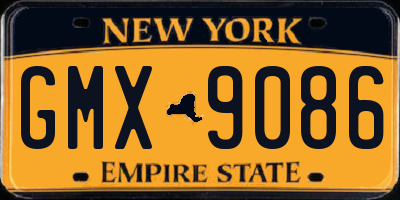 NY license plate GMX9086