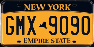 NY license plate GMX9090