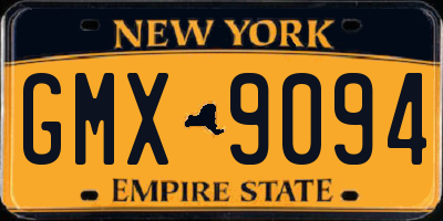 NY license plate GMX9094