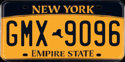 NY license plate GMX9096