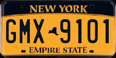 NY license plate GMX9101