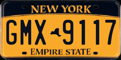 NY license plate GMX9117