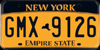 NY license plate GMX9126