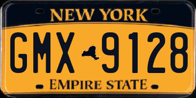 NY license plate GMX9128