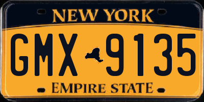 NY license plate GMX9135