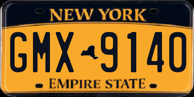 NY license plate GMX9140